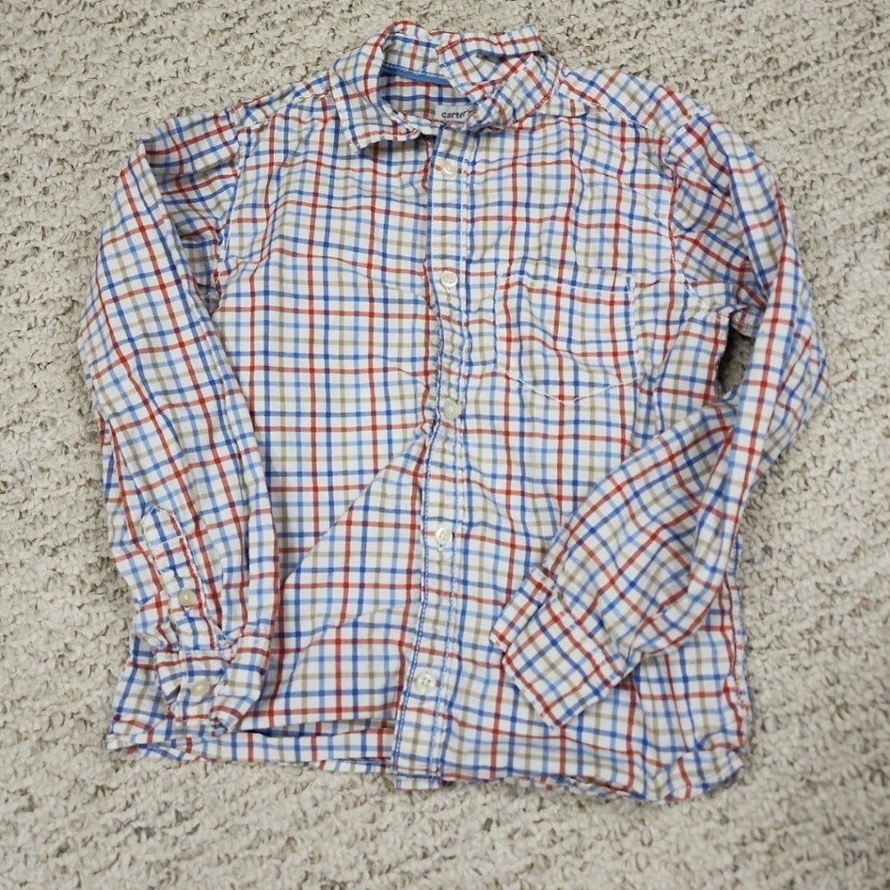 Plaid Button-Up Shirt
